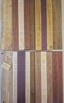 JEU DE CRIBBAGE EN BOIS MASSIF XL – PLANCHE ARTISANALE AVEC 9 CHEVILLES 23,5